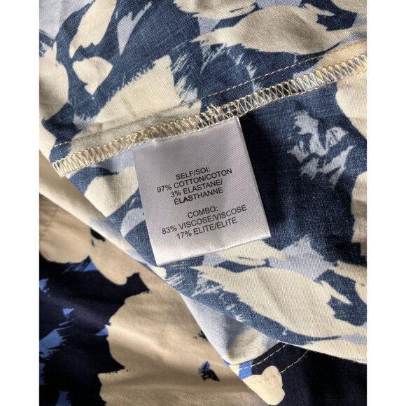 Tanya Taylor Devon Mixed Media Floral Print Midi Dress Maritime Blue Size Small - Picture 6 of 7